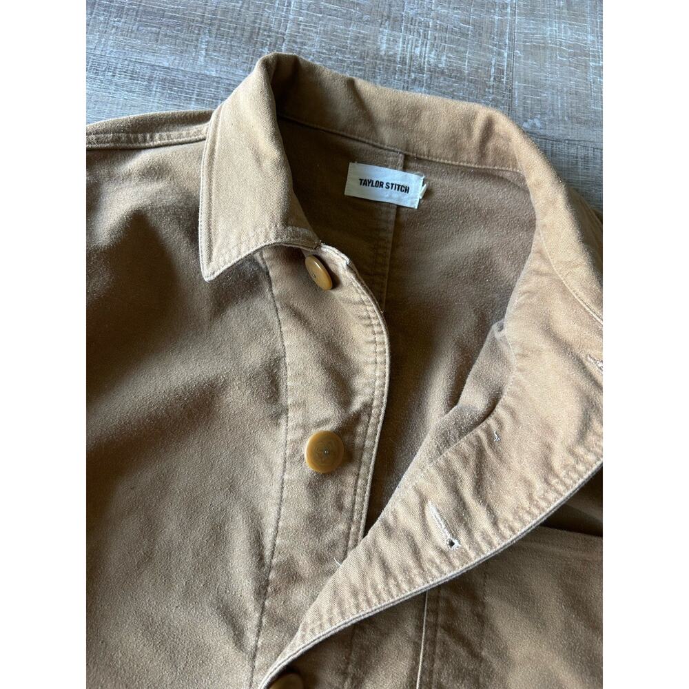 Taylor Stitch Ojai Jacket Mens 40 Medium Tobacco Brown Organic Cotton Chore - Picture 8 of 12